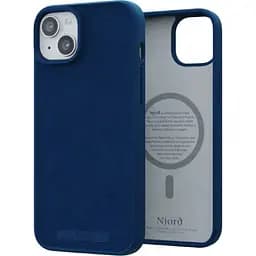 Чехол-накладка Njord Suede MagSafe Case Blue для iPhone 15 Plus (NA52SU01)