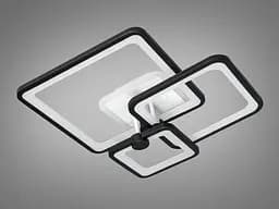 Люстра стельова LED Diasha 8208/3BK, 70W, 3200K-6500K, чорний метал, сучасний стиль для дому - мініатюра 4