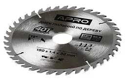Диск пильний по дереву Apro 190 x 32 мм x 40T - мініатюра 2