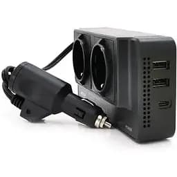 Инвертор преобразователь постоянного тока Q-CC8200 300 Вт 12/220V 2 розетки 2 USB TypeC