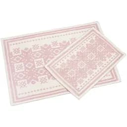 Набір килимків Irya Palmed pudra 90х60 см та 60х40 см світло-рожевий (svt-2000022238250)