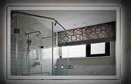 Дзеркало Dusel DE-M3051 75x100 з годинником, Білий