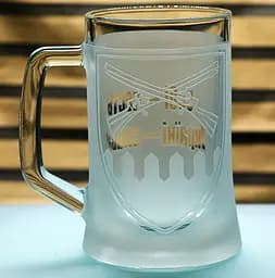 Подарунковий пивний kелих з гравіюванням 660 мл напису лого Шеврон 92 Окремої механізованої бригади