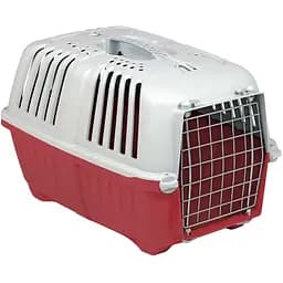 Переноска для животных MPS Pratiko 3, с металлической дверцей, до 24 кг, 60х40х38 см, красная