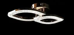 Люстра стельова LED Splendid Ray LT8005/1+1, 80W, золото/білий, сучасний стиль з димером