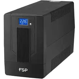 ДБЖ FSP iFP-1000, 1000ВА/600Вт, LCD, Schukox4. 230V/50Hz ,w/o RJ45,w/ USB, Black, 12V/7Ahx2,CIS - мініатюра 2