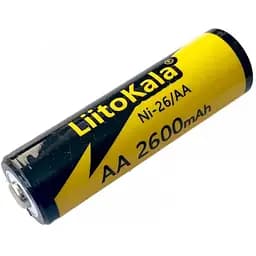 Акумулятор LiitoKala Ni-26/AA 1.2V AA 2600mAh NiMH Rechargeable Battery, 4 штуки в shrink, ціна за shrink