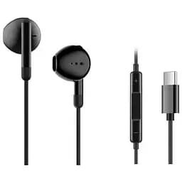 Наушники Ergo VM-730 Type-C черный микрофон на проводе 32 Ом 115 дБ кабель 1.2 м