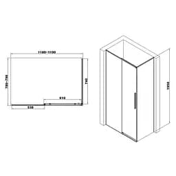 Душова кабіна Eger A Lany 120x80 см без піддону 599-550/1 - мініатюра 4