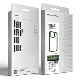 Чехол для Apple iPhone 14 Pro Max, UNIT2, зеленый, ударопрочный, прозрачный противоударный чехол-накладка из TPU и поликарбоната (PC), с защитными бортиками, защита всего корпуса от ударов и царапин, ArmorStandart (ARM69961) - мініатюра 5