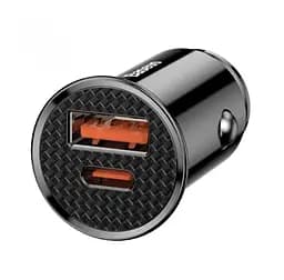 АЗП Baseus Circular Plastic A + C 30W PPS Car Charger Black