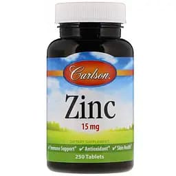 Цинк Carlson Zinc 15 мг 250 таблеток