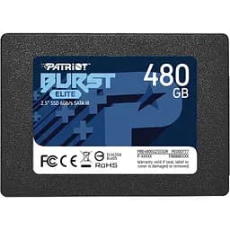 Накопичувач SSD Patriot Burst Elite 2.5" SATAIII 3D TLC 480GB (PBE480GS25SSDR)