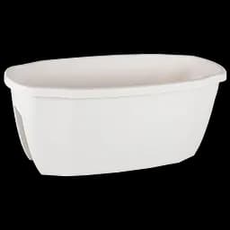 Горшок для цветов Serinova на перила Emerald, 15.5 л, бело-серый (ZS02-KirliBeyaz)