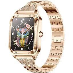 Жіночий розумний смарт-годинник Uwatch Smart Flower 2 ремінця Золотистий