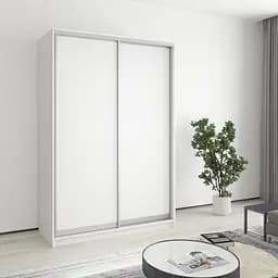 Шафа-купе дводверна MebelStar Стандарт AL 2ДСП 140x45x210 см Аляска білий (MBS-2247)