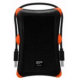 Внешний жесткий диск Silicon Power портативный USB 3.2 1 TB Armor A30 черно-оранжевый