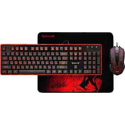 Комплект клавіатура і миша Redragon Gaming Esseintials S107 RGB Set з килимком (78225) [118167]