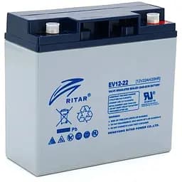 Тягова акумуляторна батарея RITAR EV12-22,12V 22Ah, M5 ( 181 х 77 х 170 ), Q4