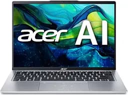 Ноутбук Acer Swift Go 14 SFG14-73 14' 2.8K OLED, Intel U5-125H, 16GB, F512FB, UMA, Lin, серебристый (NX.KY7EU.003)