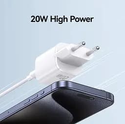 МЗП USAMS CC248 20W GaN Fast Charger (EU) White - мініатюра 3