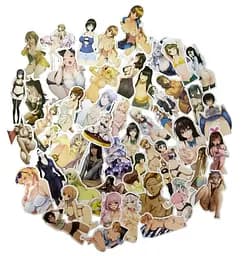 Стікерпак Дівчата Набір наклейок GeekLand Girls 50 штук