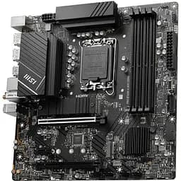 Материнська плата MSI PRO B760M-A WIFI DDR4 s1700 B760 4xDDR4 M.2 HDMI DP WiFi BT mATX - мініатюра 3