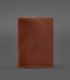 Кожаная обложка для паспорта 1.3 светло-коричневая Crazy Horse