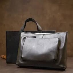 Чоловіча шкіряна сумка для ноутбука GRANDE PELLE 36х25х1,5 см sum0015577 - мініатюра 10