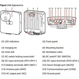 Мережевий сонячний інвертор Huawei SUN2000-6KTL-L1 [153749] - мініатюра 3