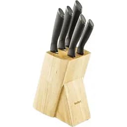 Набор ножей Tefal Comfort с деревянной подставкой 5 шт. (K221SA04)