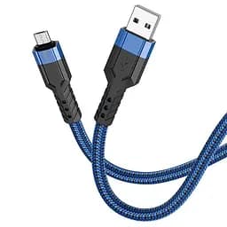 Кабель Hoco MicroUSB charging data cable U110 синий 1.2 м