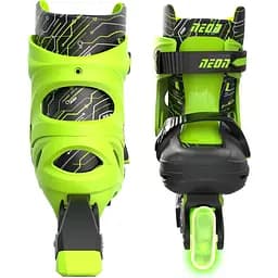 Роликові ковзани Neon Inline розмір 30-33 зелений (NT07G4) - мініатюра 4