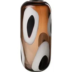 Ваза J-line стеклянная коричневая с пятнами 37 см (32041)