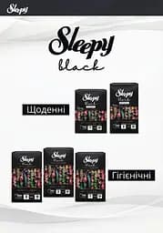 Прокладки щоденнi Sleepy Black Long (180 мм) 5 крапель 32 шт. чорні прокладки - мініатюра 3