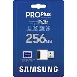 Карта пам'яті Samsung 256GB microSDXC class 10 UHS-I U3 V30 Pro Plus (MB-MD256SB/WW) - мініатюра 3