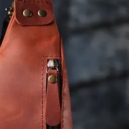Чоловіча практична бананка із натуральної вінтажної шкіри SHVIGEL 29х11х4,5 см sum0027469 - мініатюра 10