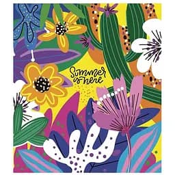 Тетрадь общая Школярик Genius Summer is Here в клетку 80 листов 5 шт. (080-3225K)