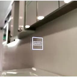 Дзеркало Dusel Led DE-M2071D Black кругле 100x100 см сенсорне включення + підігрів, Чорний - мініатюра 3
