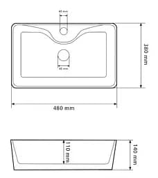 Умивальник VBI Forli black glossy накладний VBI-011106, Чорний - мініатюра 2