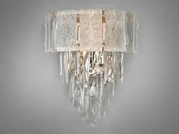 Настінний світильник з кришталю на 2 лампи, золото