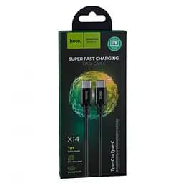 Кабель Hoco X14 Pisces Cable Type-C - Type-C 2A 1m Black - мініатюра 2
