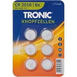 Батарейка Tronic литиевая CR2016 блистер 6 шт