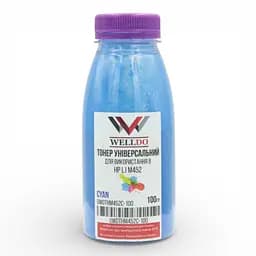 Тонер HP CLJ M252/277/452/Canon MF-631/632/633, фасовка, cyan 100г Welldo (UWDTHM452C-100)