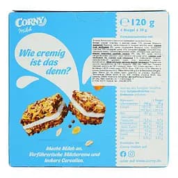 Батончик Corny злаковий з молочно-кремовою начинкою 120 г - мініатюра 3