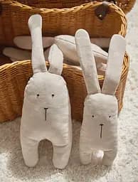 Іграшка м'яка для собак Зайчик "Освальд" зі звуком шарудіння у вушках S - мініатюра 2