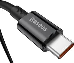 Кабель Baseus Superior Series Fast Charging Data Cable Type-C to Type-C 100 W 1 м Black (CATYS-B01) - мініатюра 2