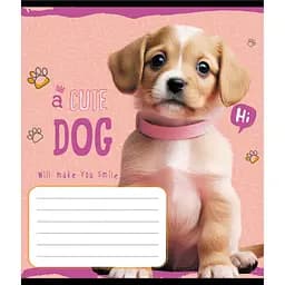 Зошит учнівський "Милий цуценя" Leader 012-520132L-2 в лінію, 12 аркушів
