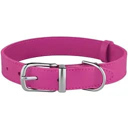 Ошейник для собак BronzeDog Barksi Classic кожаный 2XS 18-25х1 см розовый