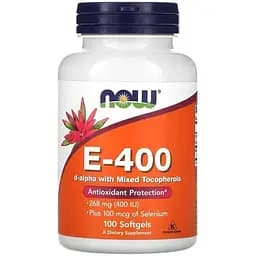Амінокислота Now Vitamin E-400 Plus Selenium, 100 капсул vit0004030